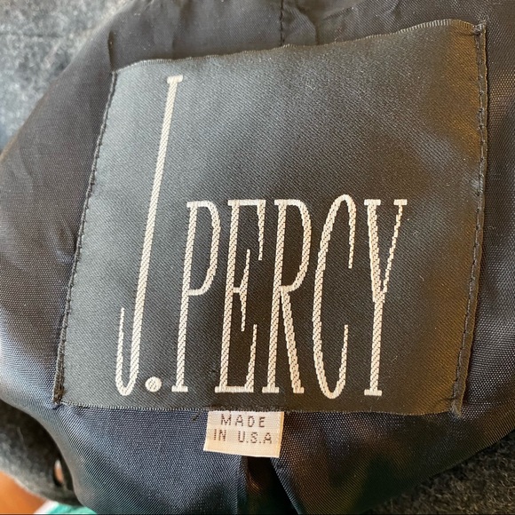 100% Merino Wool Pea Coat Size Small J. Percy with Nautical buttons Made in USA - Picture 8 of 11